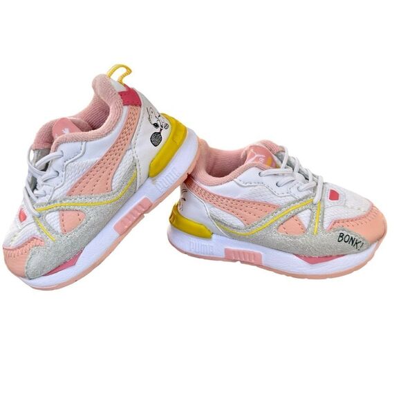 PUMA x PEANUTS Little Girls Toddler Kids Mirage Mox Pink Sneakers Shoes. US 4 C. - Picture 4 of 10